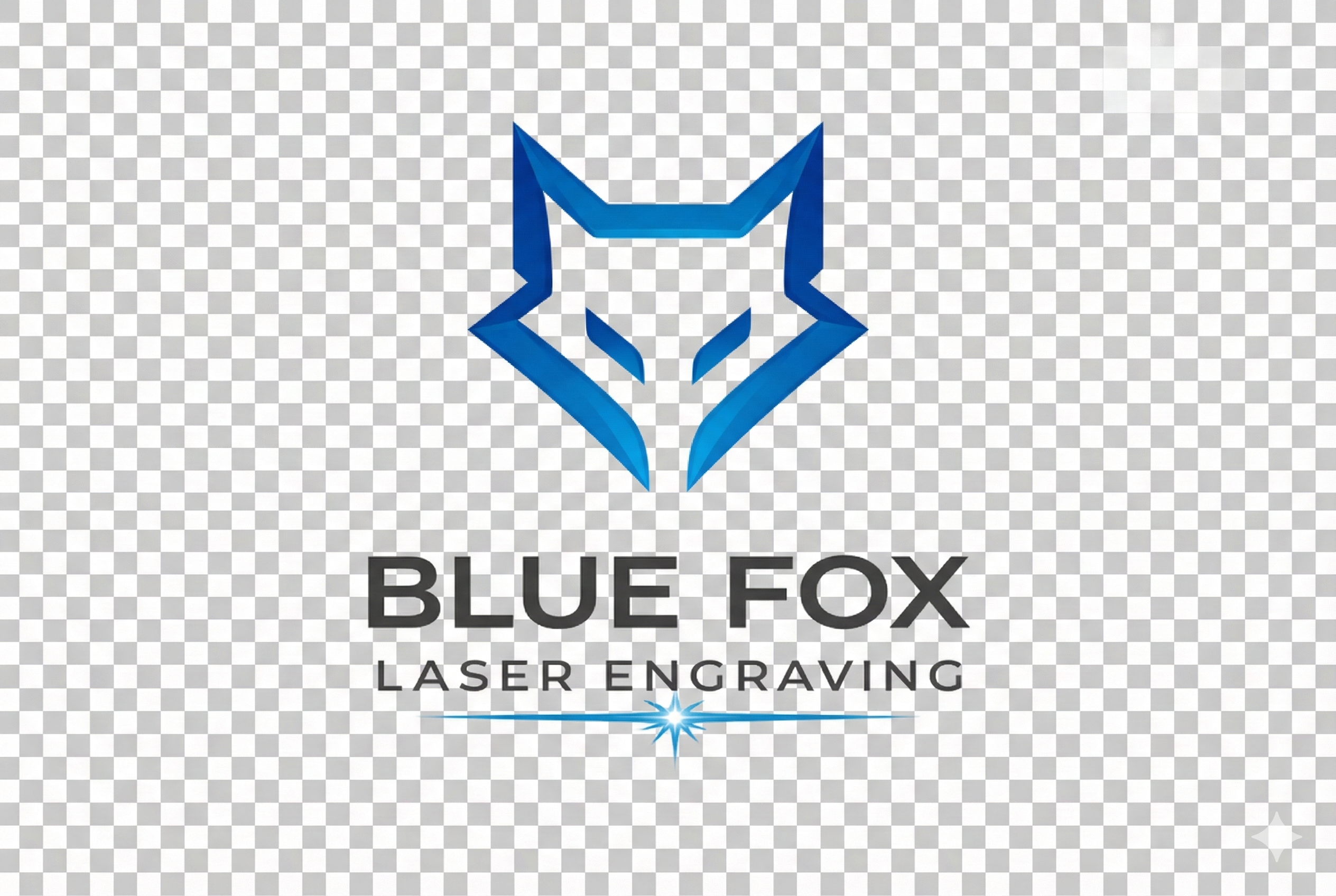 Blue Fox Laser Engraving logo